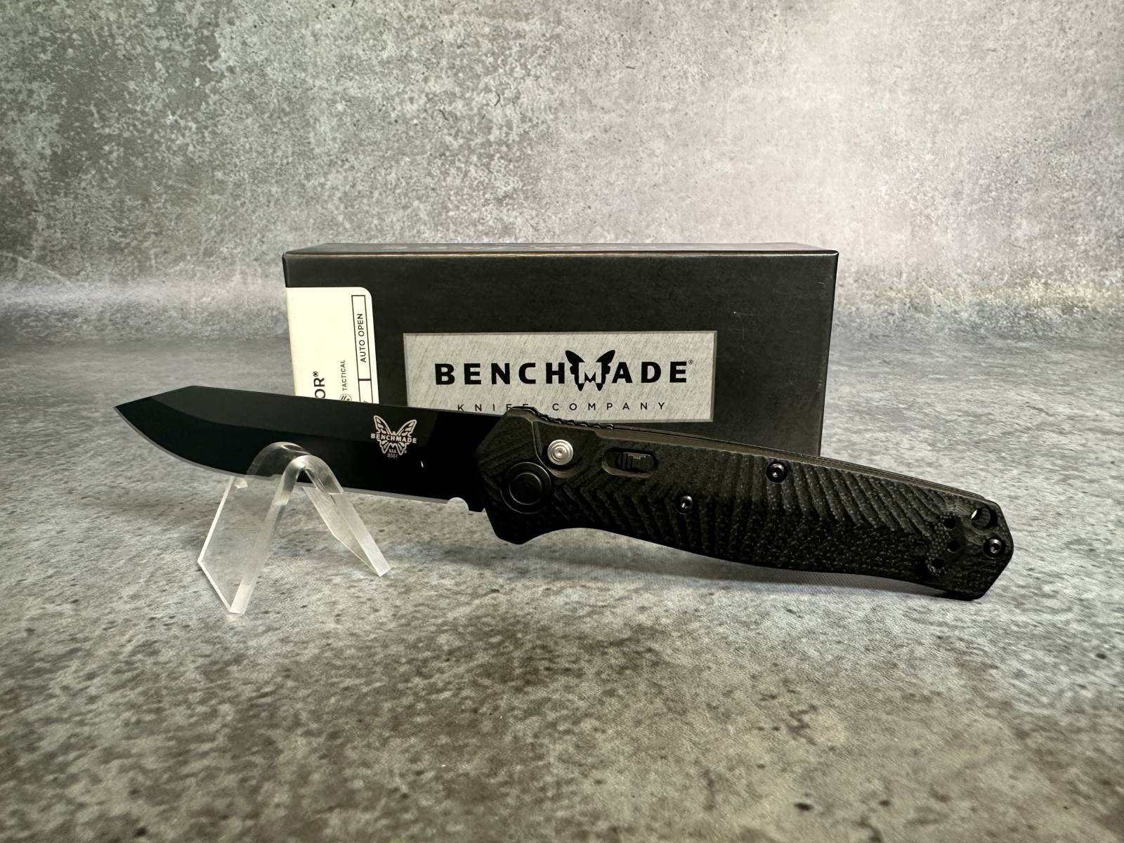 Benchmade 8551BK Mediator AUTOMATIC 3.3" CPM-S90V Blade G-10 Handle-img-0