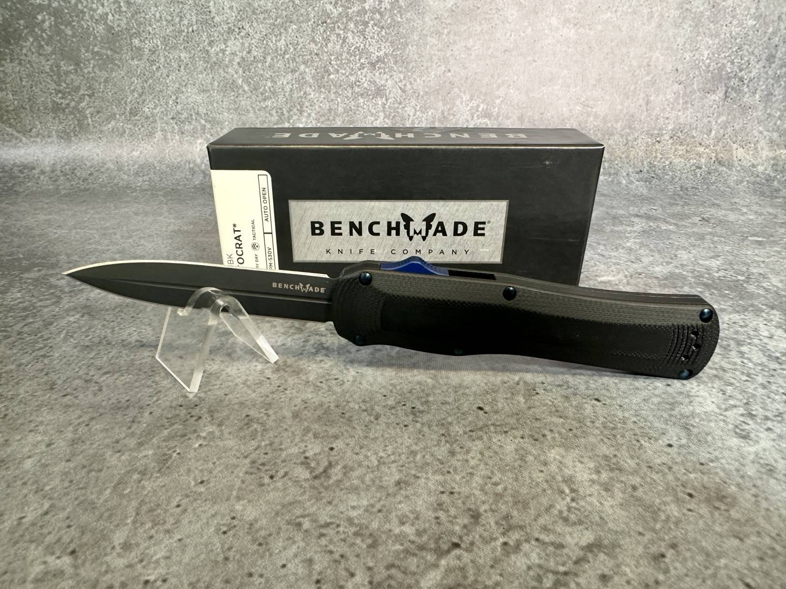 Benchmade 3400BK Autocrat OTF Automatic - 3.71" Double Edge CPM-S30V Blade-img-0