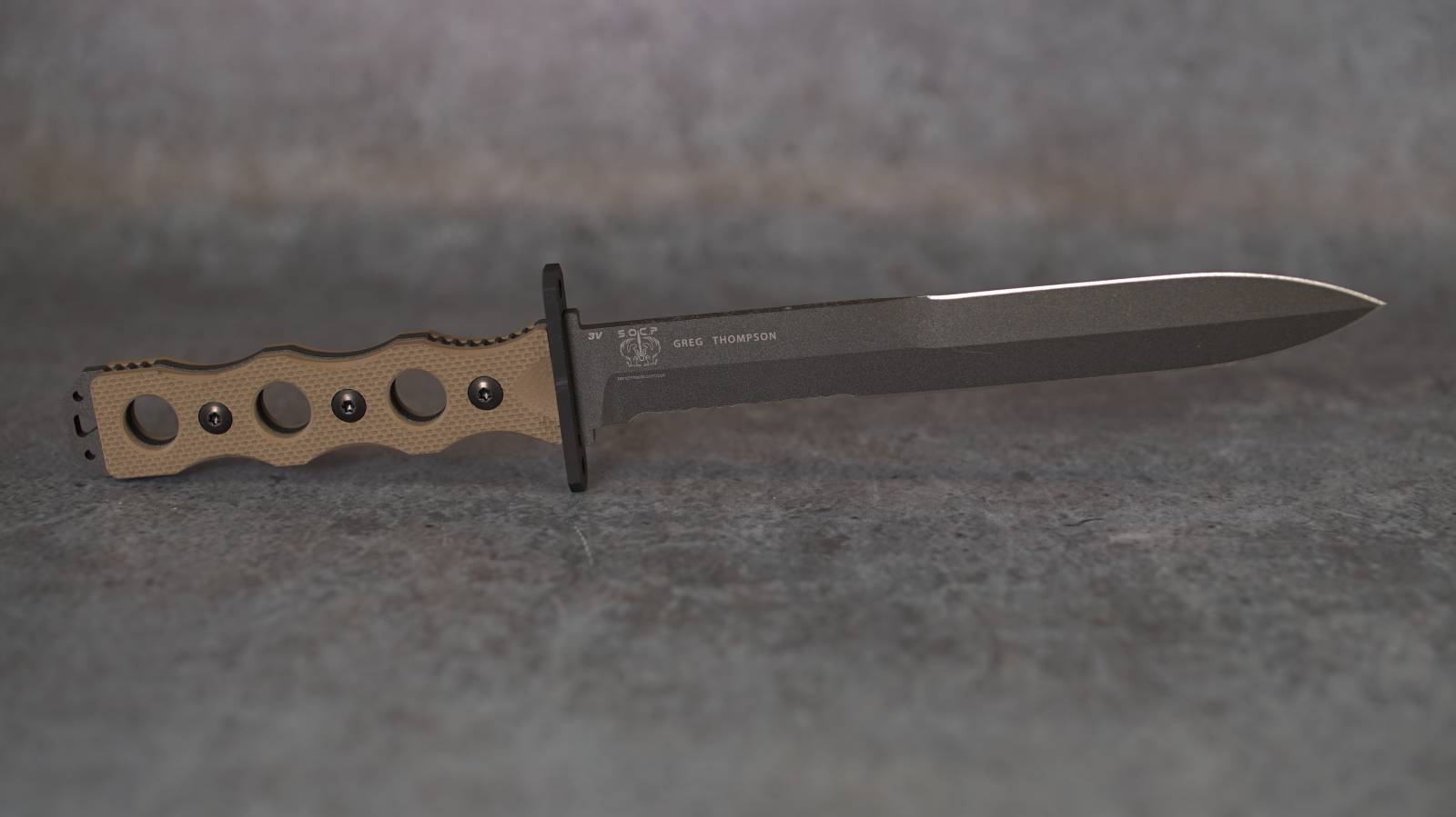 Benchmade 185SBK-1 SOCP Dagger 7.11" Serrated Double Edge CPM-3V FDE-img-2