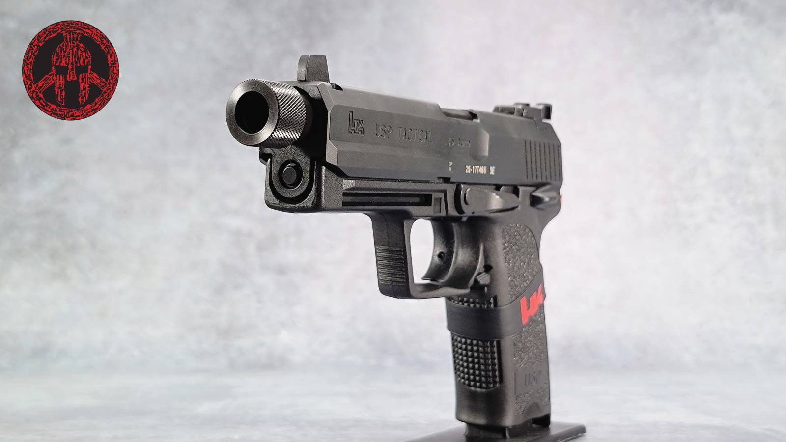 HK 81000350 USP V1 Tactical 45 ACP 5.09" 12+1 Black Steel Black Poly Grip-img-3